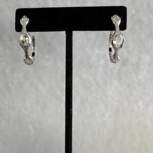 Elegant Sterling Silver Crystal Earrings